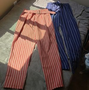 Set: Palazzo Striped Pants or Trousers